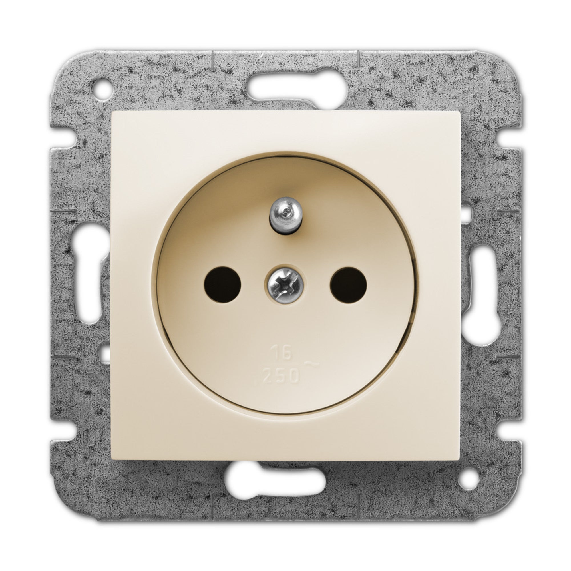 Carla krem gniazdo pojedyncze z uzieminiem z ramką