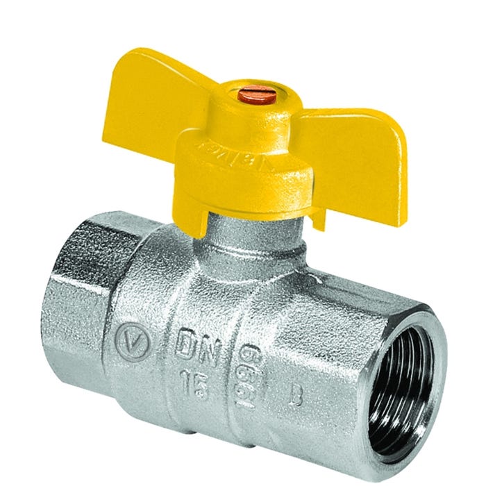 Zawór kulowy prosty GW 1/2" z motylkiem