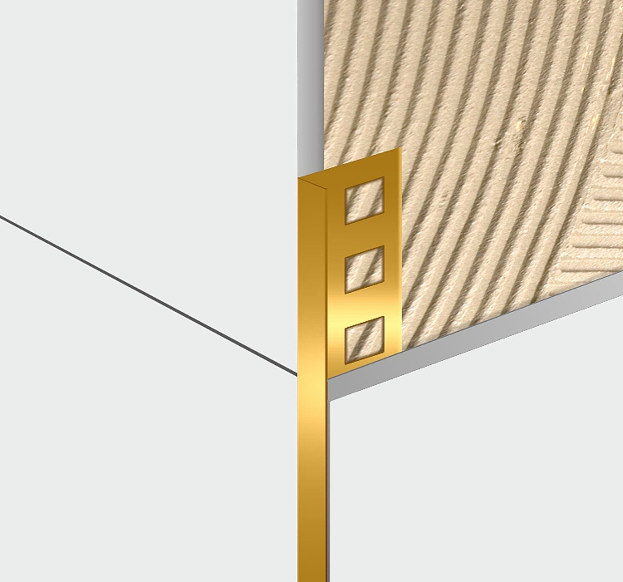 Listwa ze stali nierdzewnej L- kształtna 0.6x1x270 cm gold LG10 0
