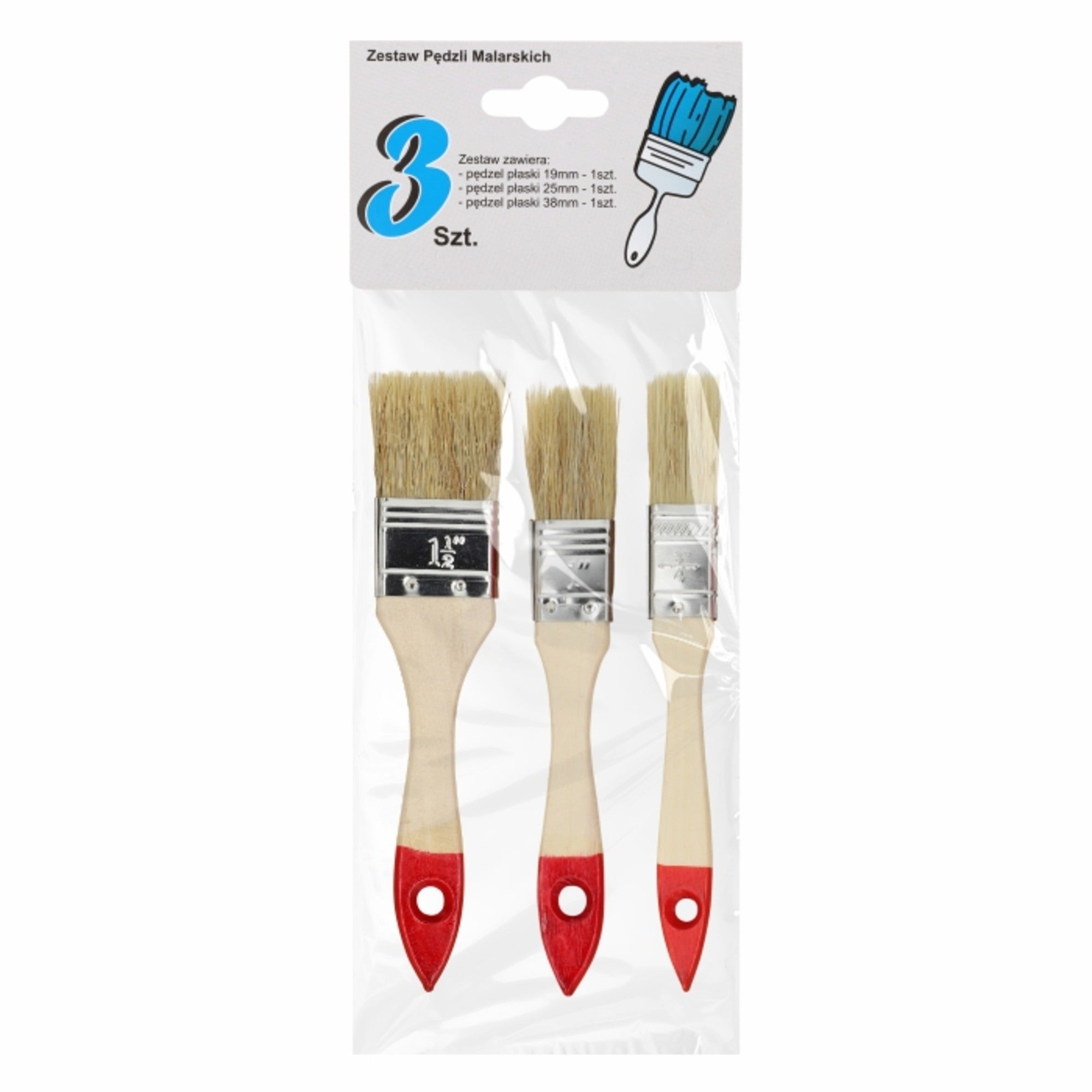 Zestaw pędzli malarskich 3szt. 0
