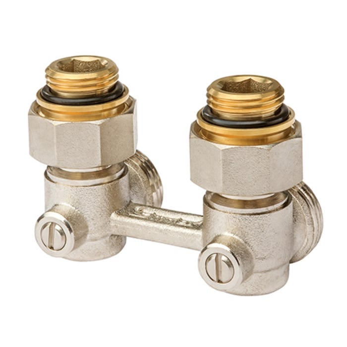 Podwójne przyłącze kątowe 3/4-1/2