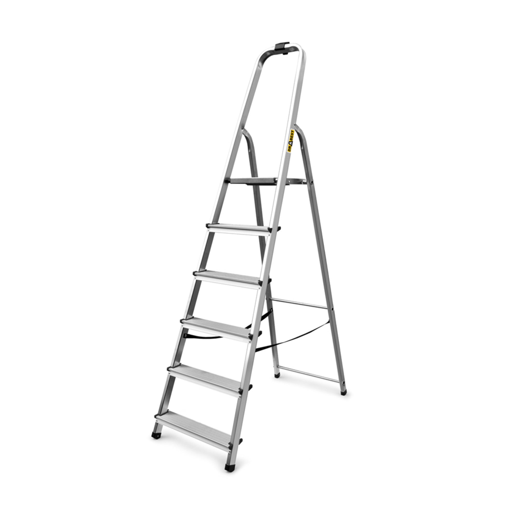 Drabina aluminiowa domowa 6 - stopniowa nośność 125 kg + haczyk gratis 0