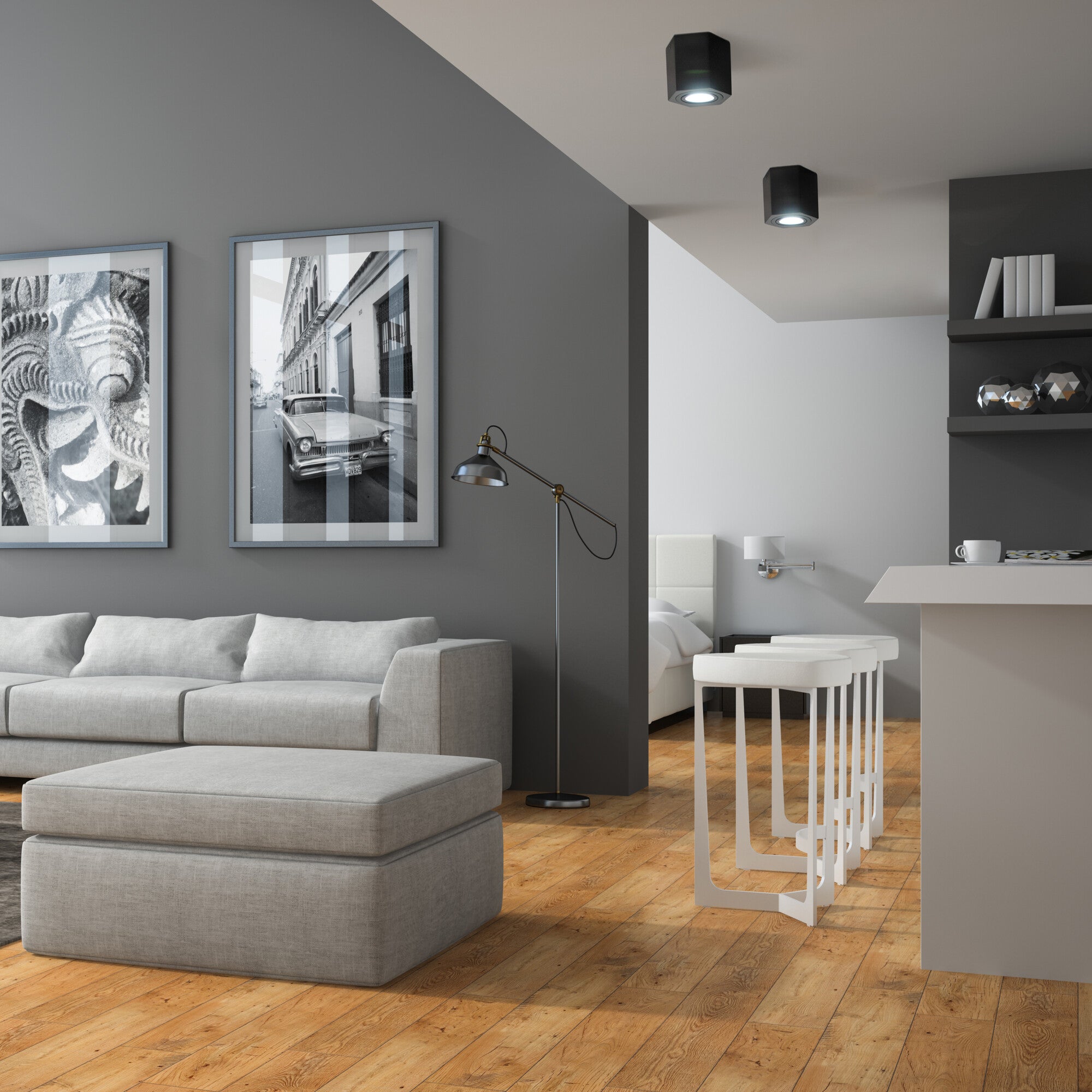 Oprawa natynkowa GU10 czarna 5