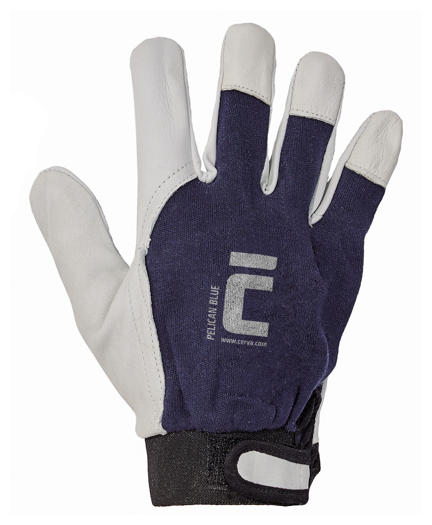 Rękawice wzmocnione skórą PELICAN BLUE Cerva, rozm. 9 (L)