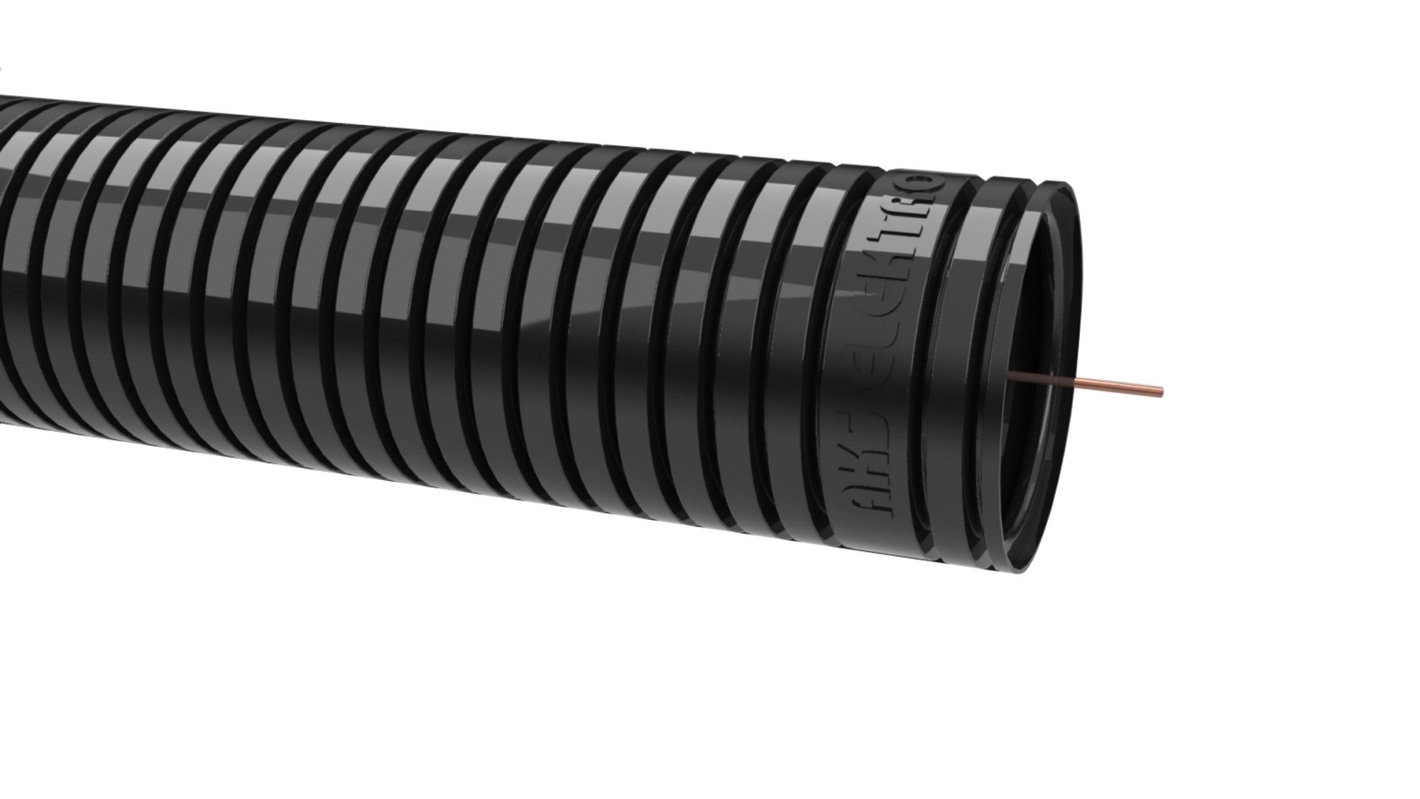 Rura karbowana RKGS 750N z pilotem 16/11mm UV czarna 25m + pilot 1