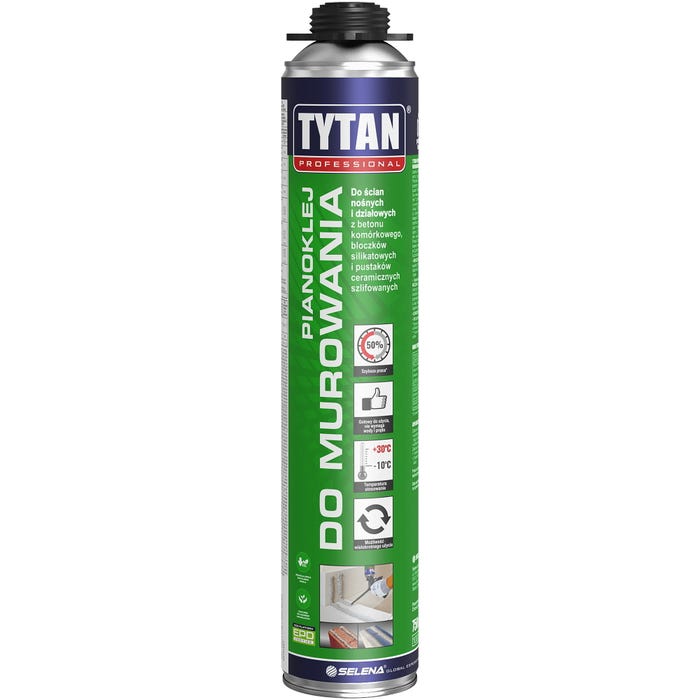 Pianoklej do murowania Tytan 750 ml, pistoletowy