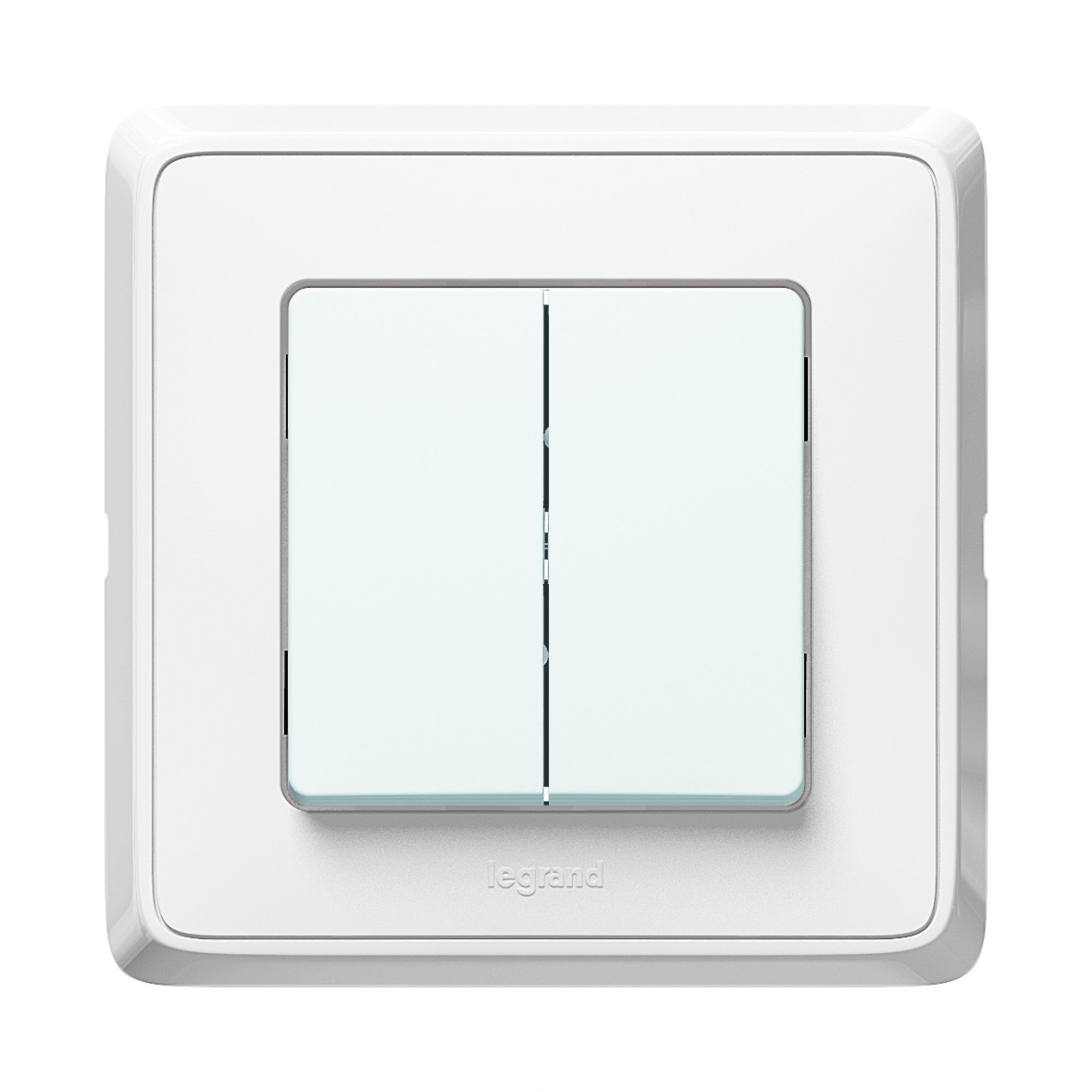Legrand Cariva biały łącznik podwójny z ramką 1