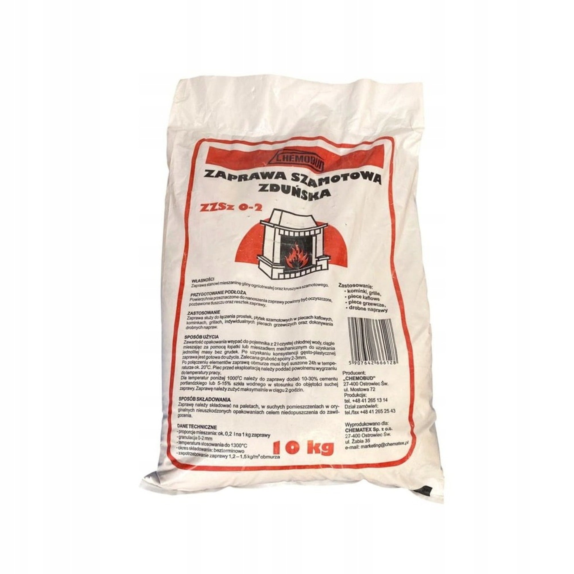 Zaprawa szamotowa 10 kg 0