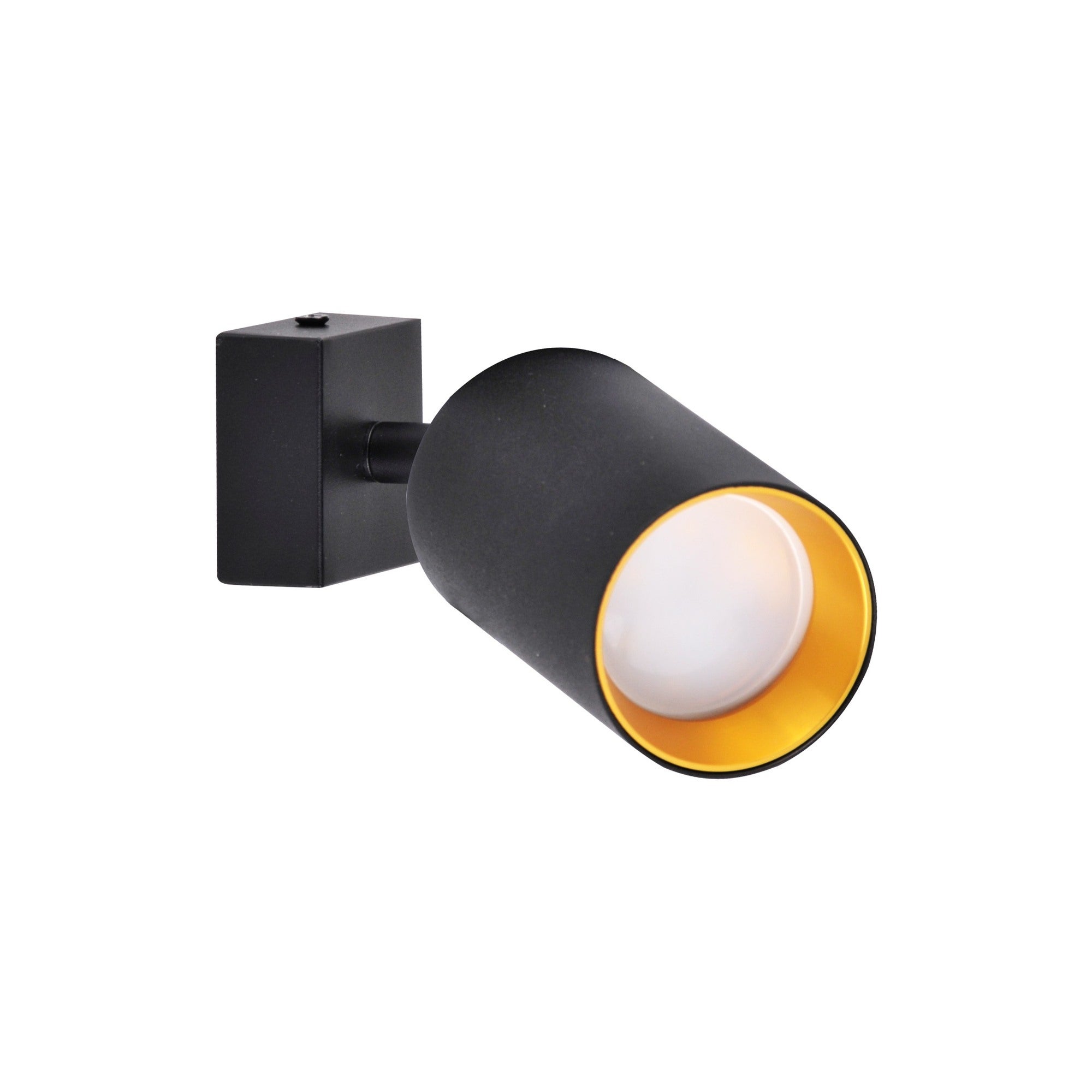 Lampa ścienno-sufitowa GU10 MARIBEL 1xGU10 10W kolor czarny + czarne/złote pierścienie