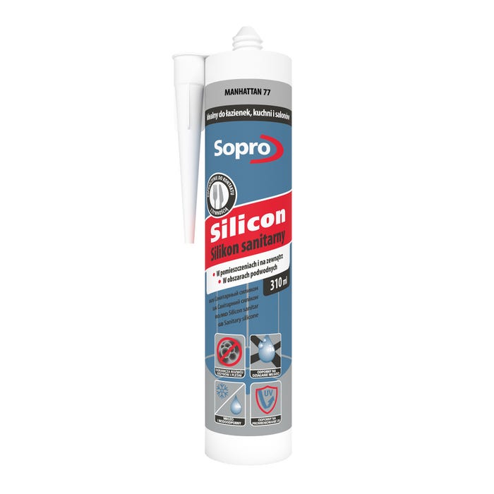 Silikon sanitarny Sopro 77 manhattan 310 ml