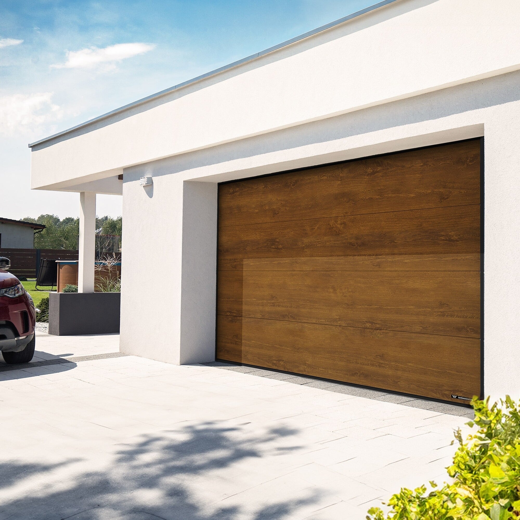 Brama garażowa segmentowa Nobla z napędem automatyczna 2500x2125 złoty dąb 2