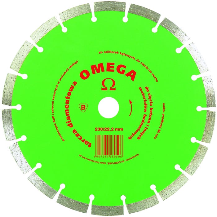 Tarcza diamentowa segmentowa 125x22,2 mm OMEGA