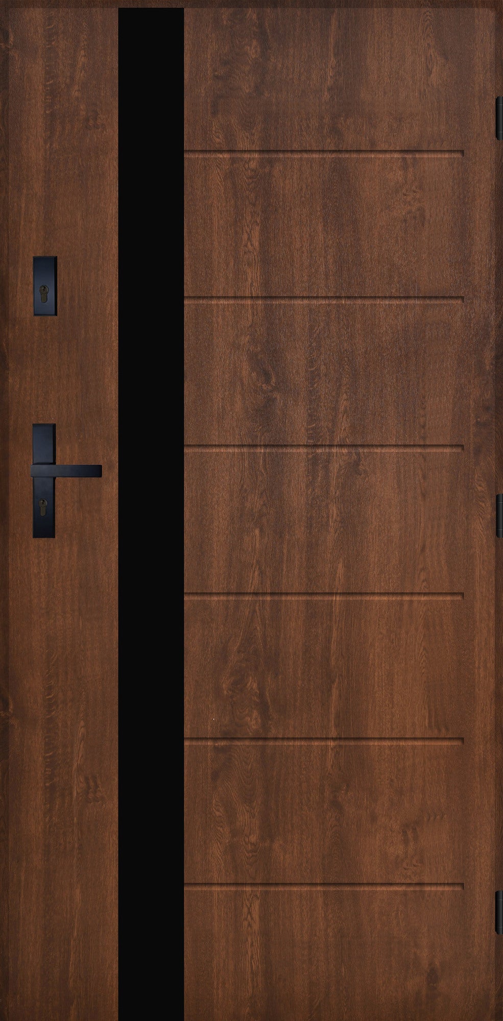 Drzwi zewnętrzne akustyczne Gdynia orzech 90 lewe