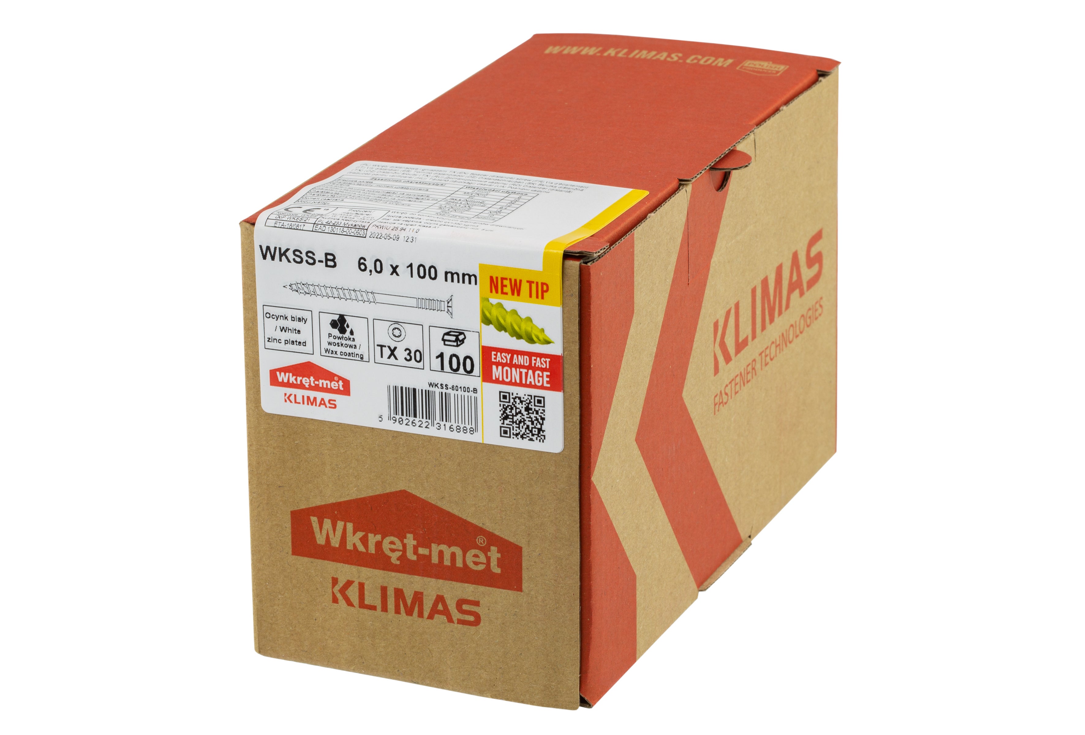 Wkręt dystansowy z łbem stożkowym 6x100 mm (100 szt.) 1