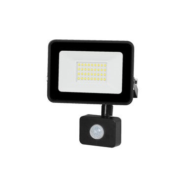 Naświetlacz LED sieciowy 30W, 2400Lm, 4000K, czujnik ruchu i zmierzchu