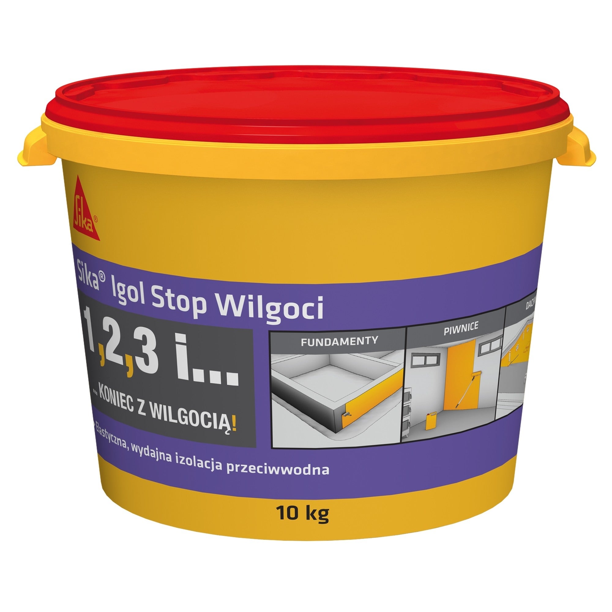 Emulsja bitumiczno‐lateksowa Sika Igol Stop Wilgoci 10 kg 1