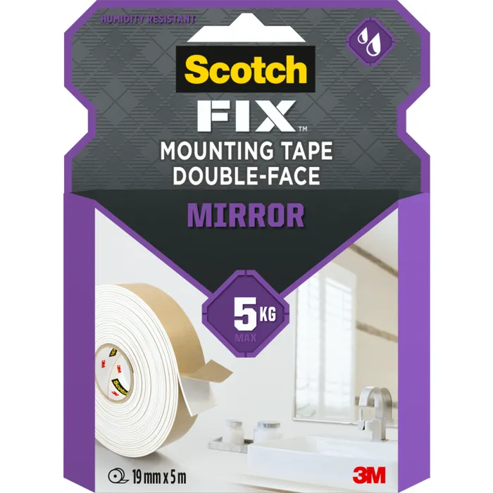 Taśma montażowa Scotch dwustronna do luster i łazienki 19mmx5 m