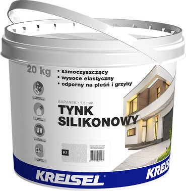 Tynk silikonowy Kreisel 20 kg, baranek 1.5 mm, biały 0