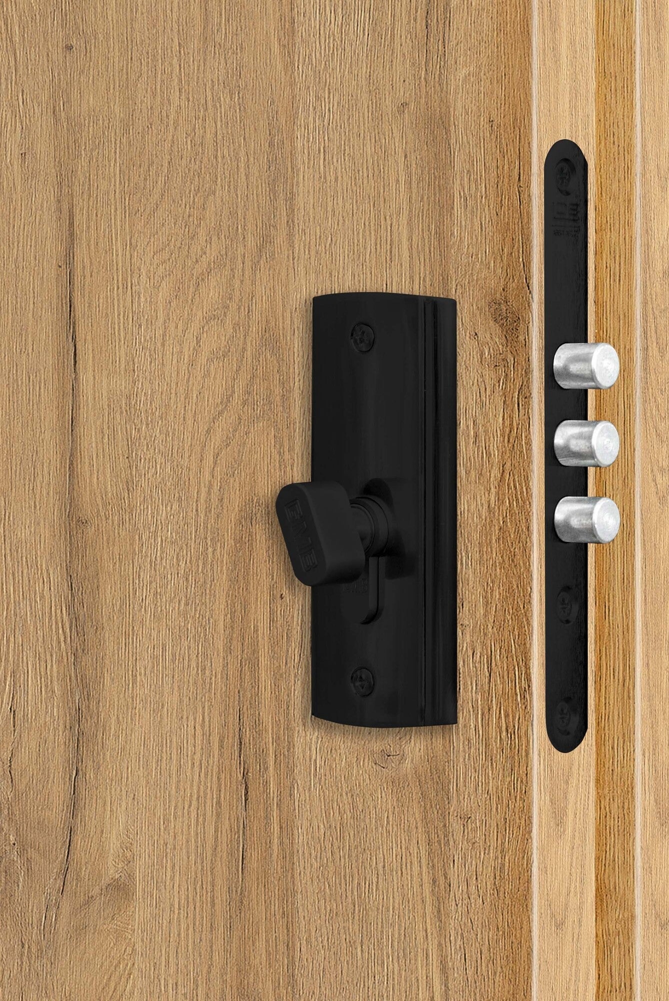 Drzwi wejściowe wewnątrzlokalowe Zeus 90 cm prawe dąb grand/black 4