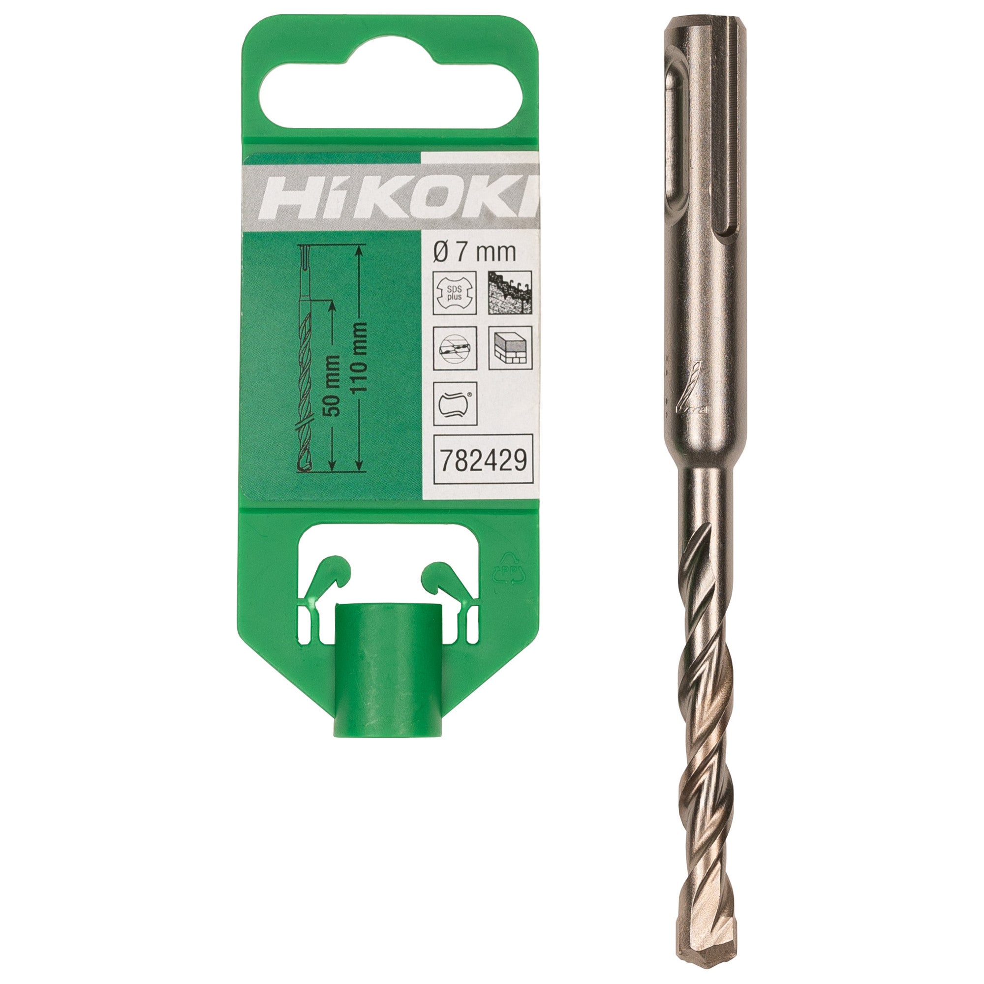 Wiertło do betonu 2-ostrzowe SDS-Plus 7x110 mm Hikoki 1