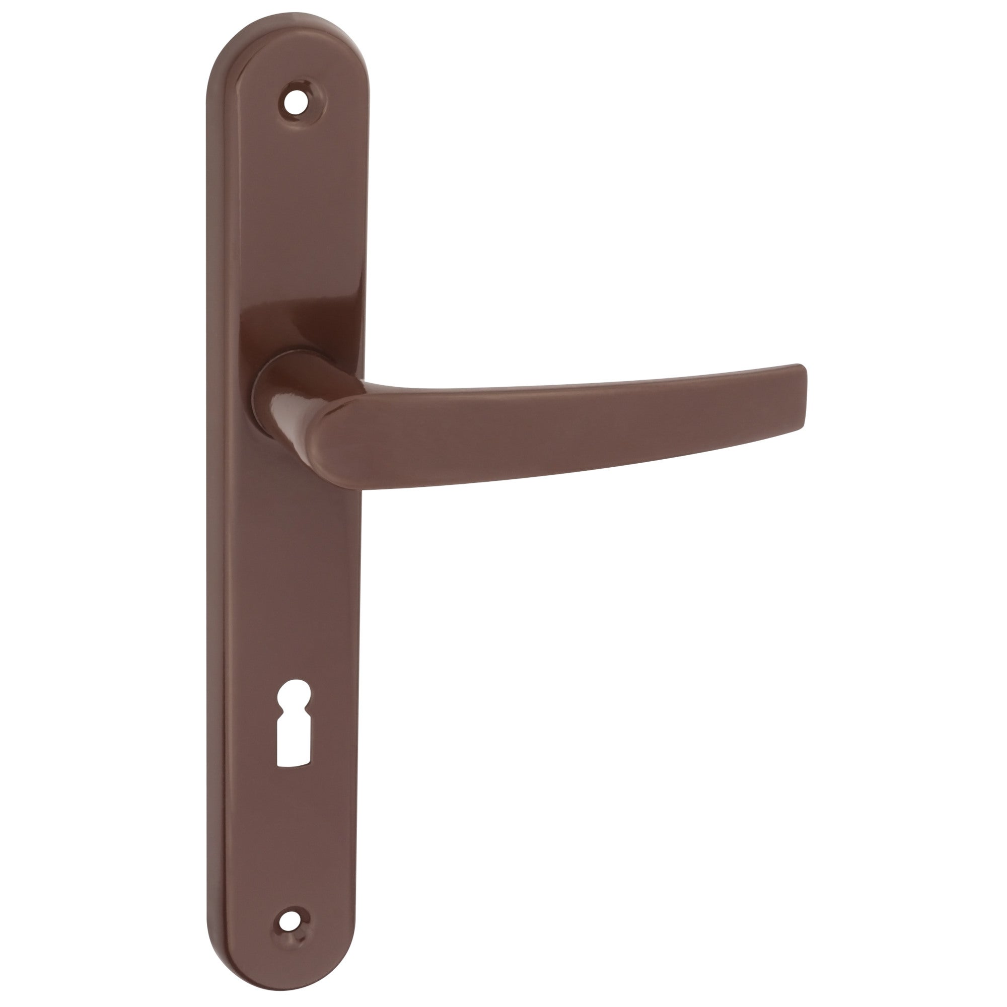 Klamka Metro z długim szyldem brązowy