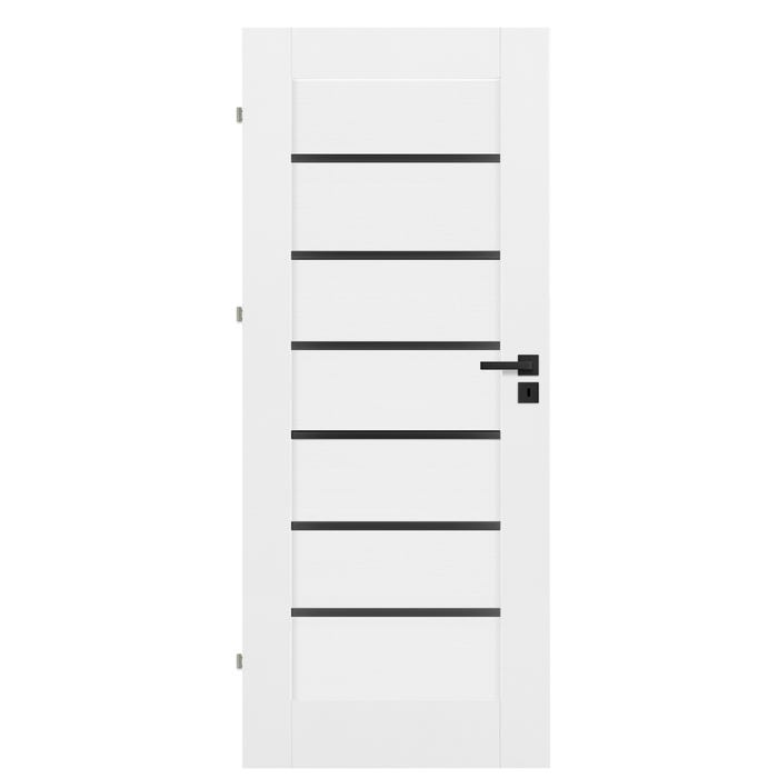 Skrzydło pokojowe Hestia 70 lewe białe/czarna szyba