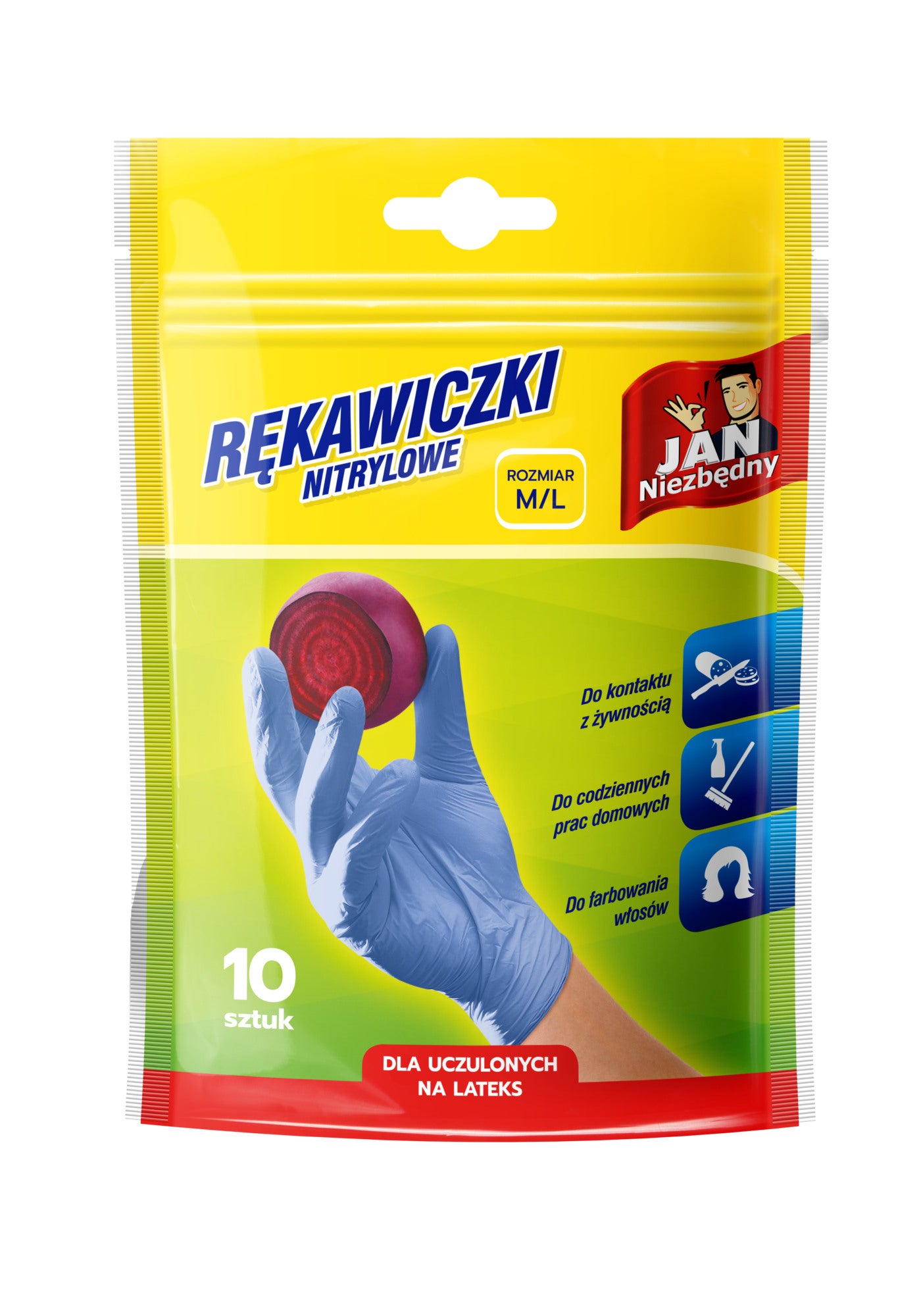 Rękawiczki nitrylowe rozmiar M/L 10 sztuk 0