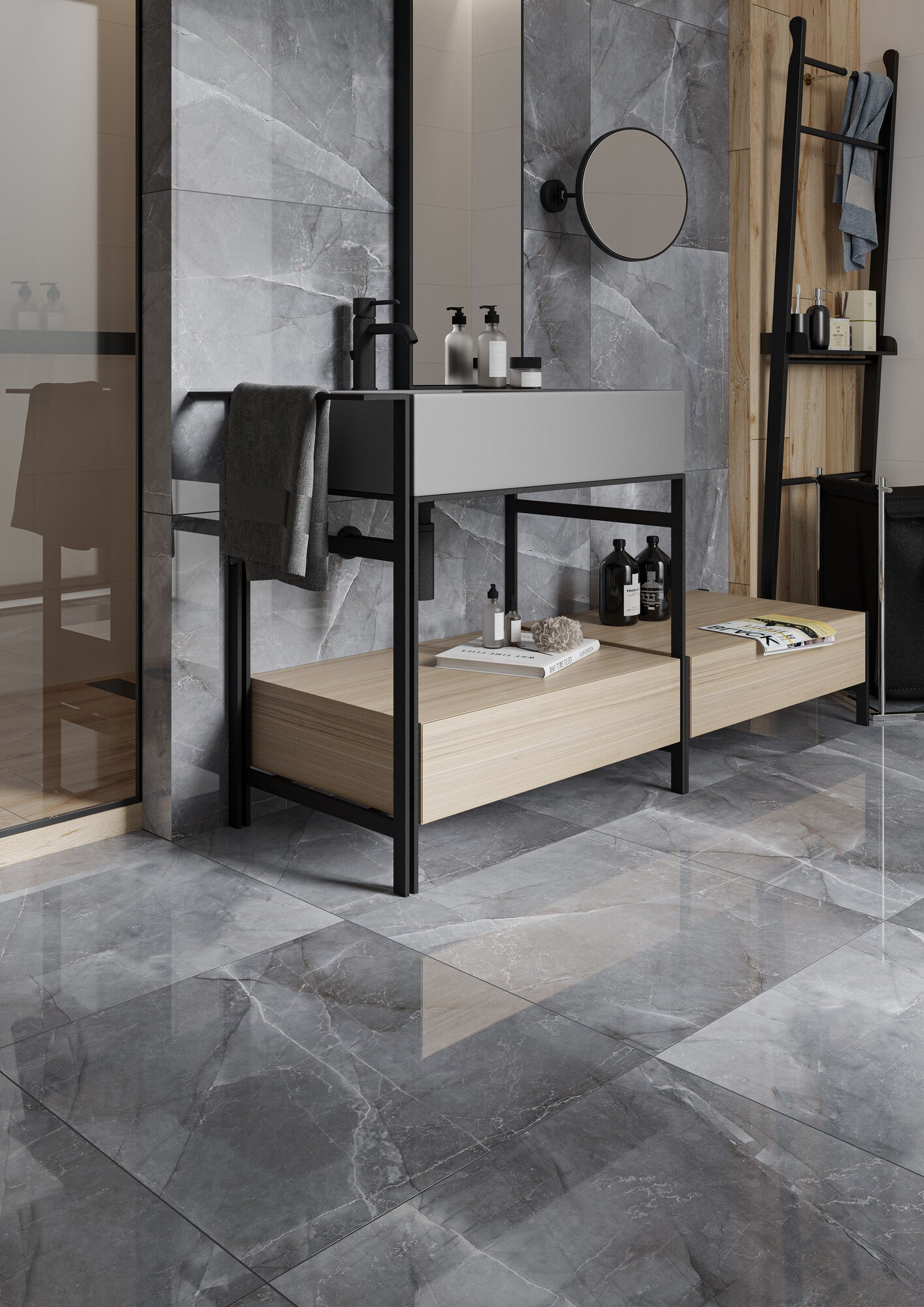 Gres polerowany Will silver wym. 60X60 cm 1.44 m2 1