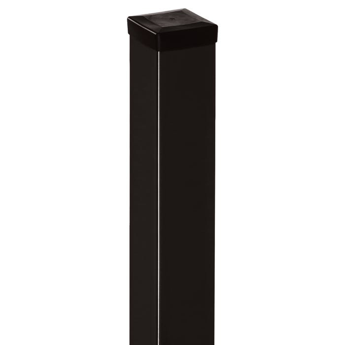 Słupek bramowy czarny, 200 cm/ 100x100 mm