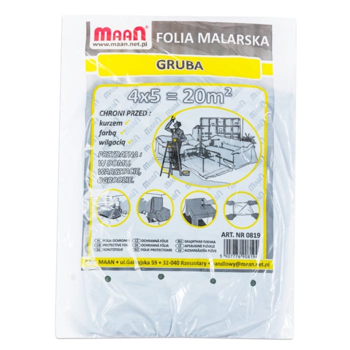 Folia malarska gruba 4x5m
