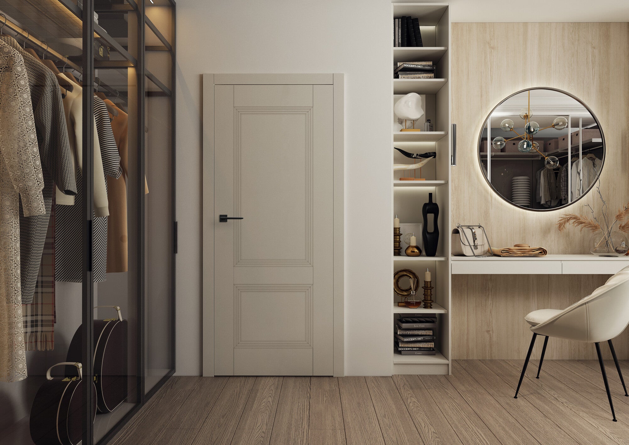 Skrzydło pokojowe bezprzylgowe Kano 80 lewe, cashmere 1