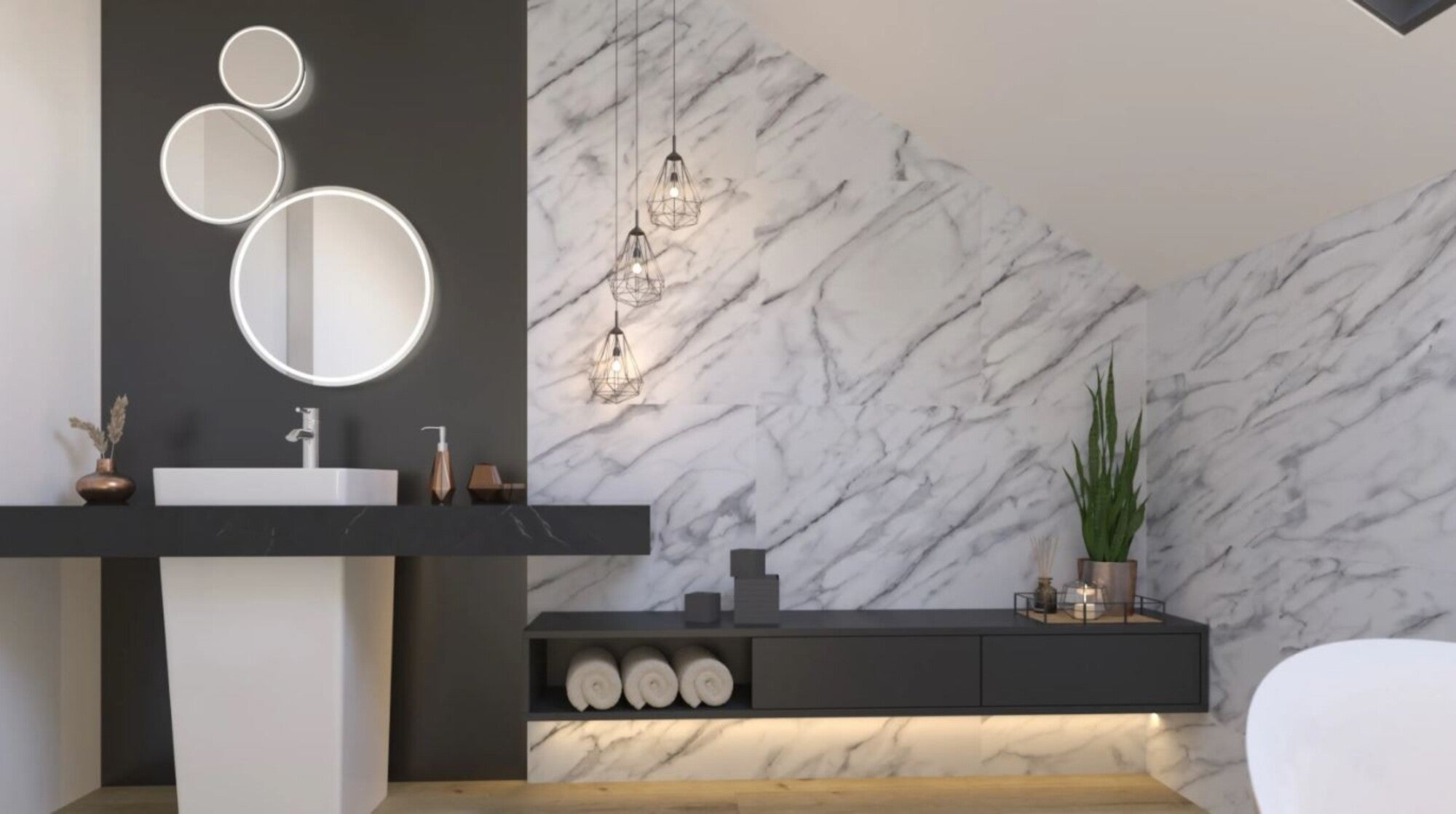 Panel ścienny Spectra Wall Marmur Bianco 4,0 mm 60x30 1