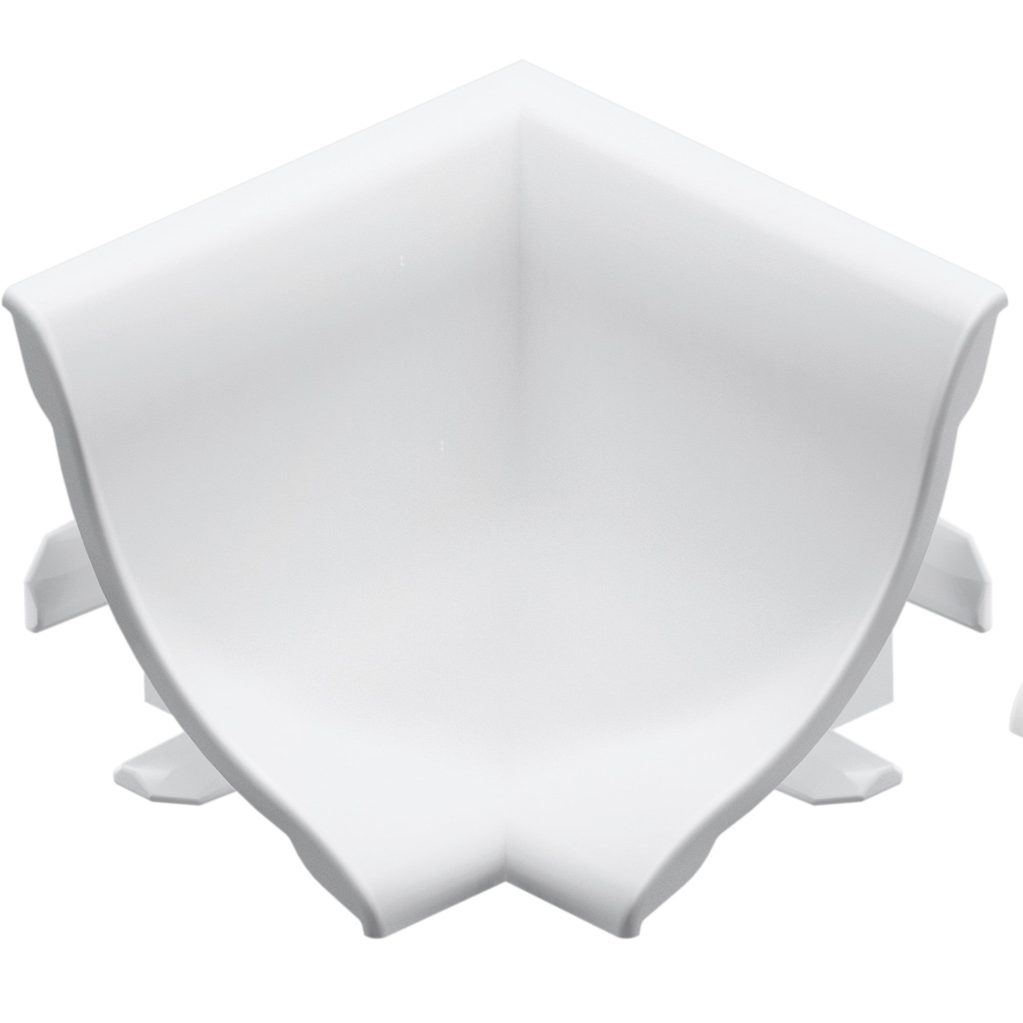 Narożnik wewnętrzny do listwy przyblatowej wklęsłej wąskiej 10szt. Cezar Biały RAL9003 mat