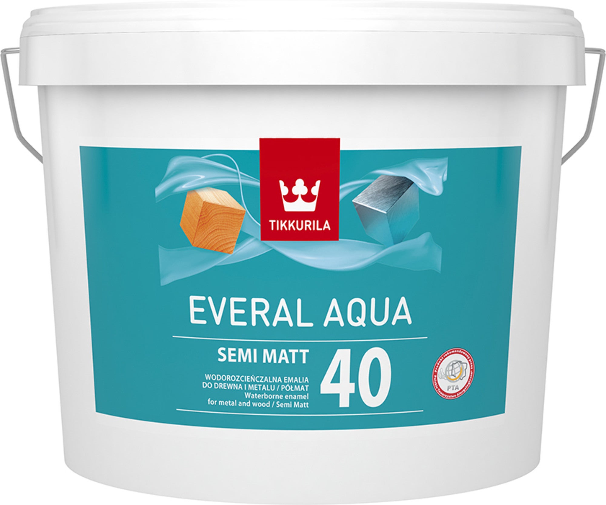 Emalia Tikkurila Everal Aqua Semi Mat baza BA 9l 0