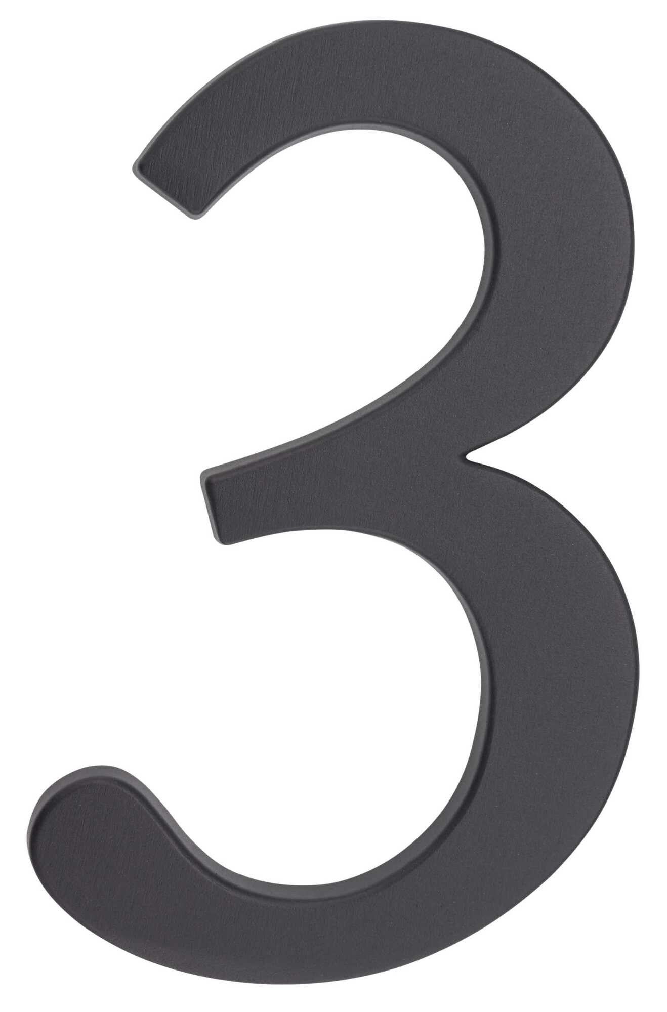 Cyfra 3 aluminiowa grafit 190 mm