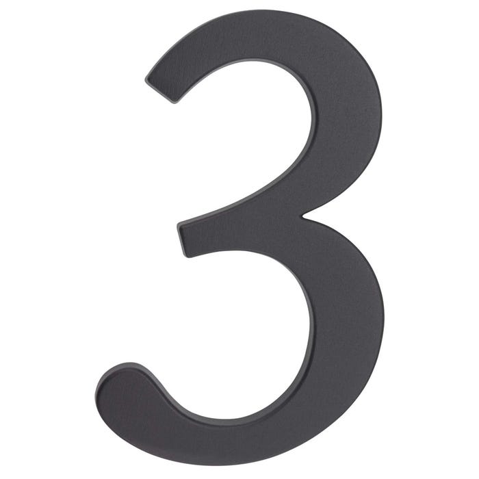 Cyfra 3 aluminiowa grafit 190 mm