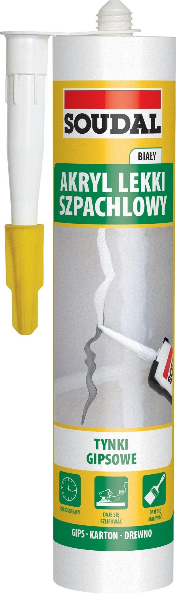 Akryl lekki szpachlowy Soudal biały 280ml