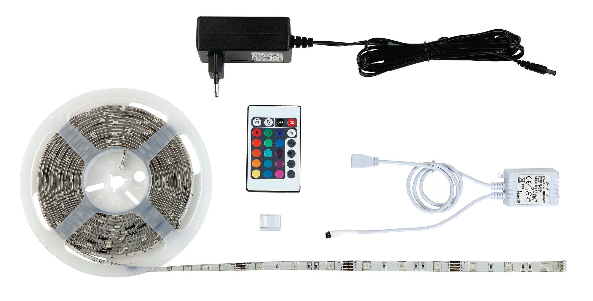 Taśma LED zestaw RGB 18W IP20 3m z zasilaczem i pilotem