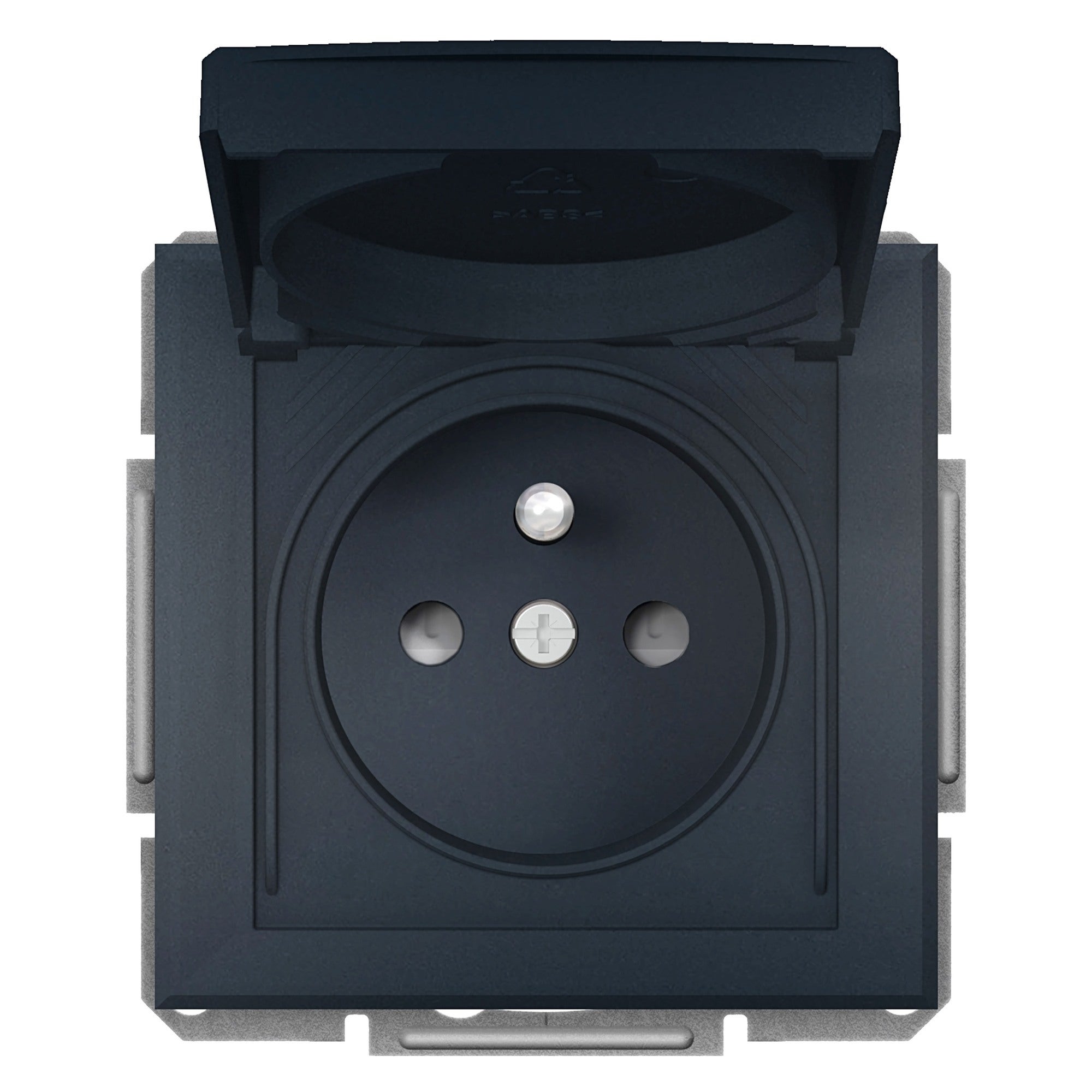 Schneider Asfora antracyt gniazdo pojedyncze z uziemieniem IP44