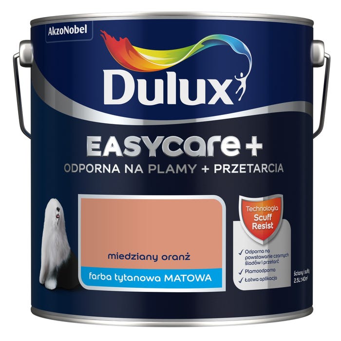 Farba Dulux EasyCare + miedziany oranż 2,5l
