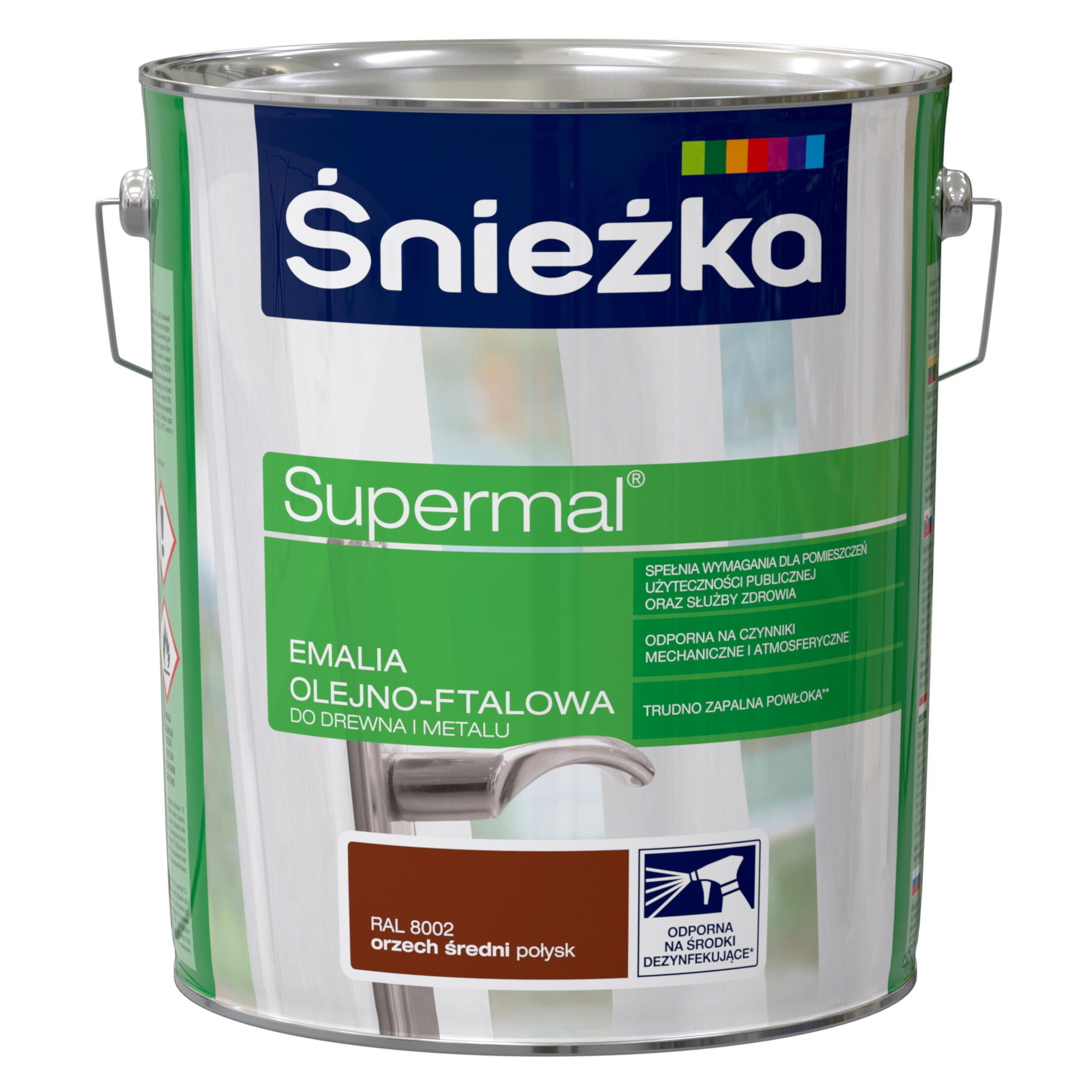 Emalia olejno-ftalowa Śnieżka Supermal orzech średni 10l 1