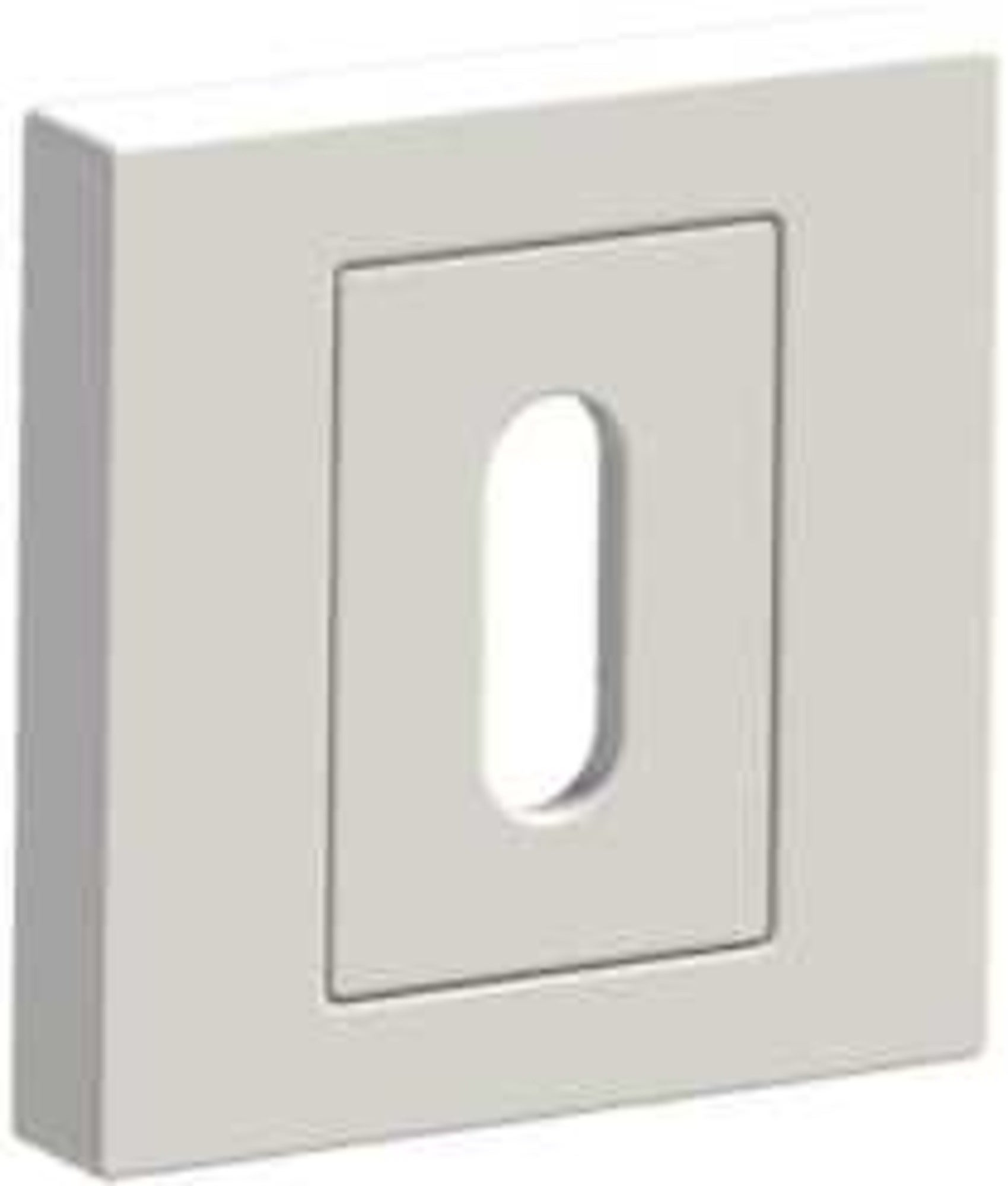 Klamka Elegant z krótkim szyldem na klucz biały