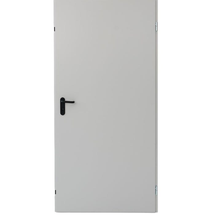 Drzwi techniczne ZK ISO uniwersalne 100 cm RAL 7035 szare