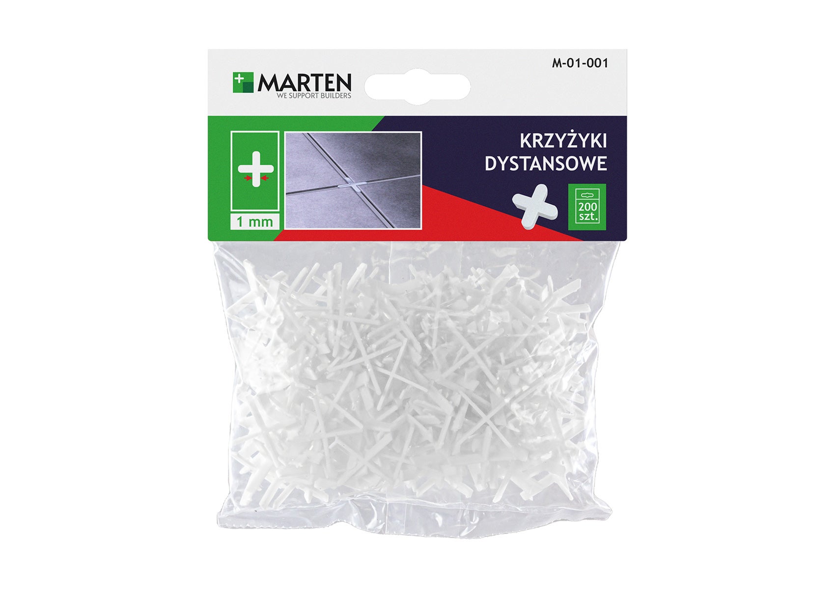 Krzyżyki do glazury 1.0 mm opak. 100 szt. 1