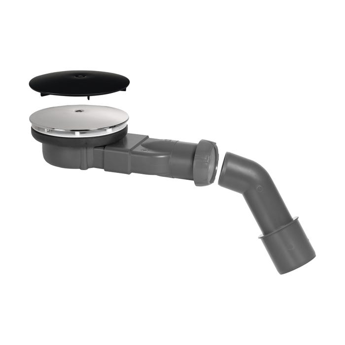 Odpływ brodzikowy Slim fi 90 mm, z dwoma grzybkami chrom i czarnym