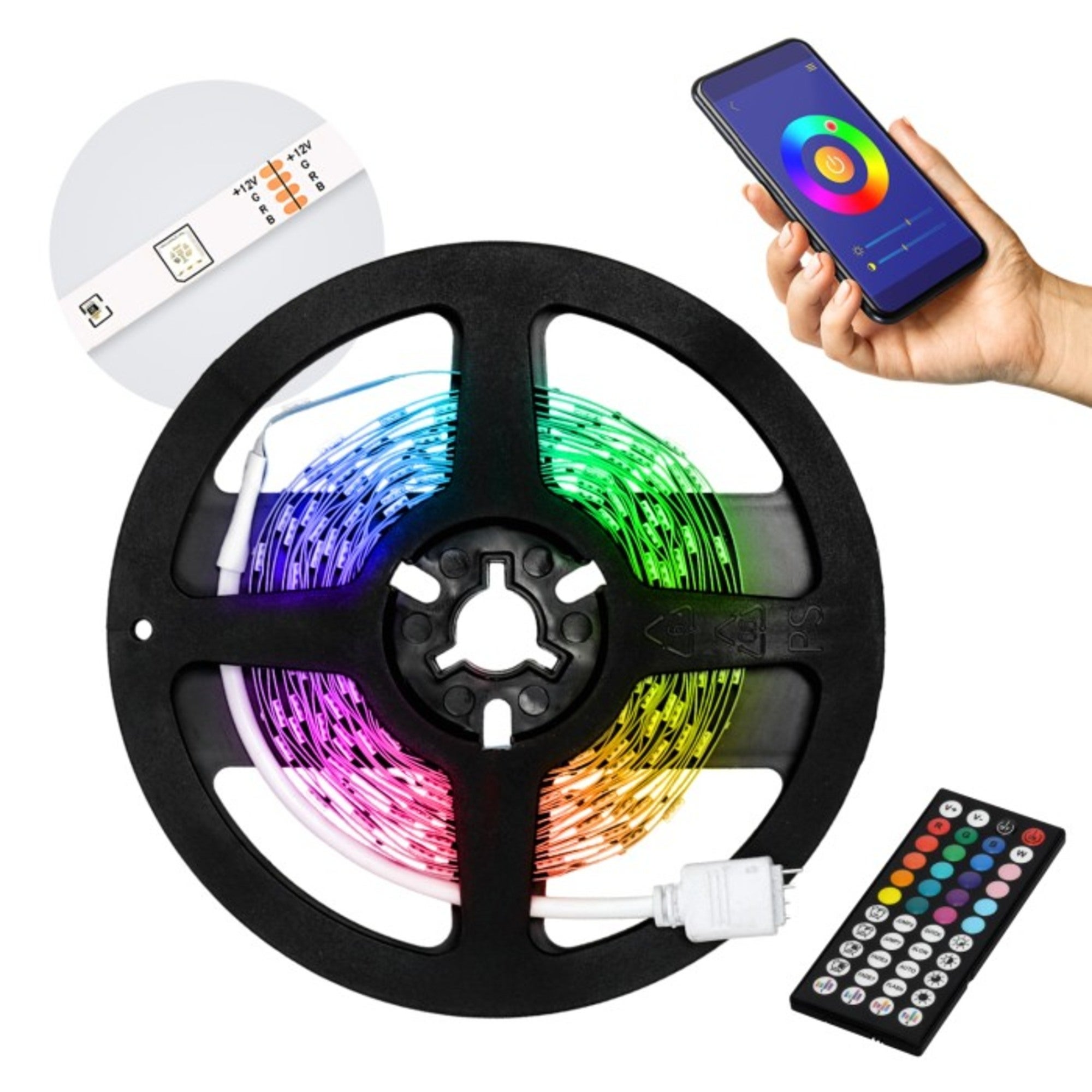Zestaw taśma RGB Music Play WIFI 12,5W 5m IP20 zasiacz+pilot 2