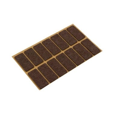 Podkładki filcowe samoprzylepne brąz 20x44 mm (14 szt.)