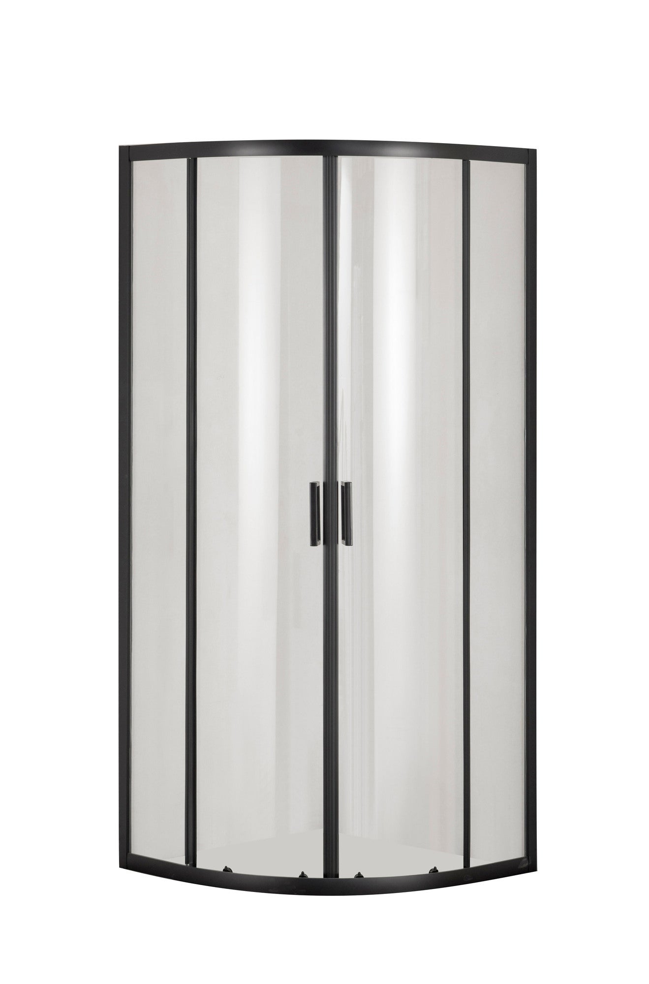 Kabina prysznicowa półokrągła Aveeo Luftiga 90 x 90 cm czarna