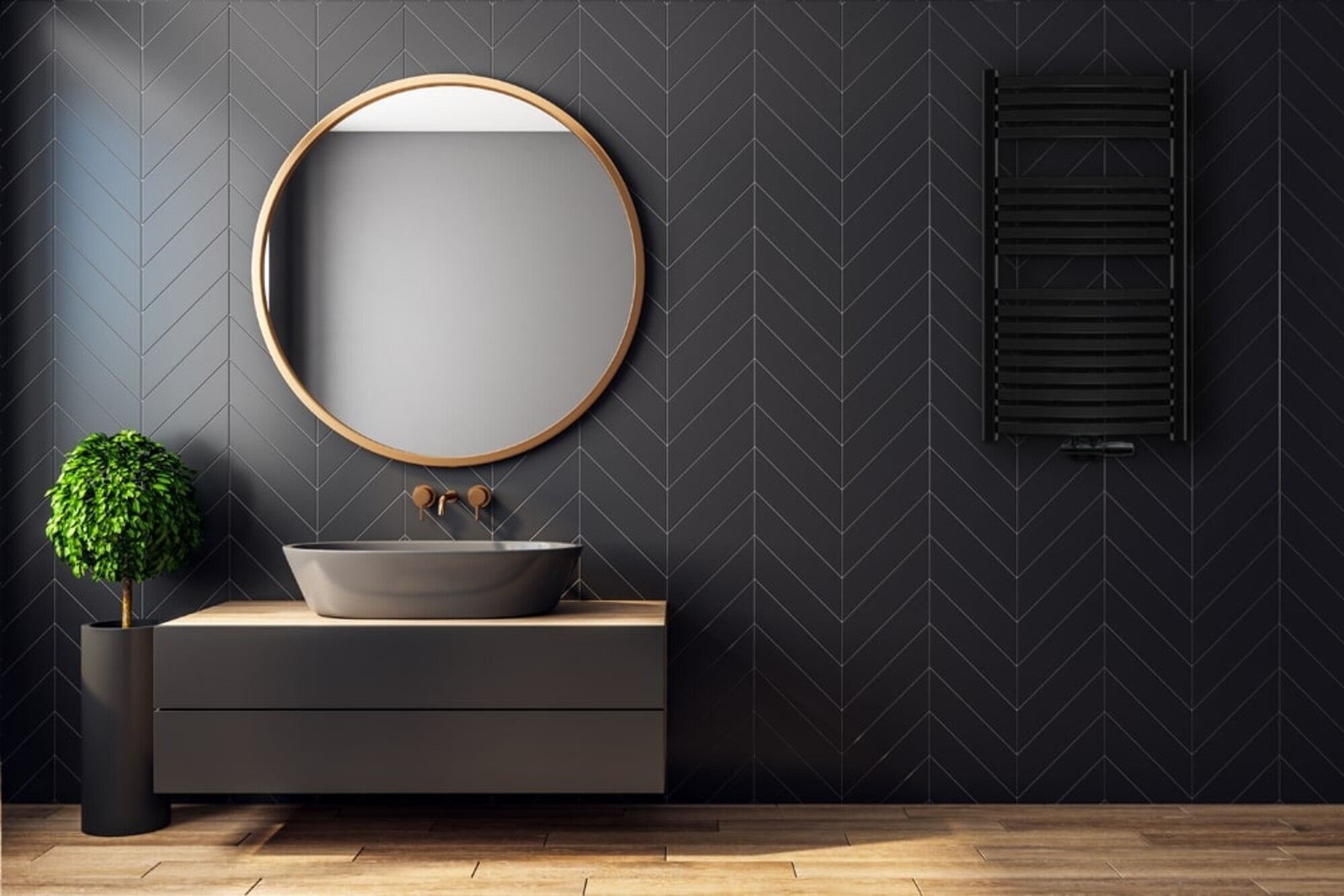 GRZEJNIK LAZIENKOWY INVENA 54X100 CZARNY 2