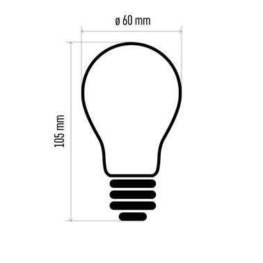 Żarówka LED E27 filament A60 3,4W 470lm 2700K 2